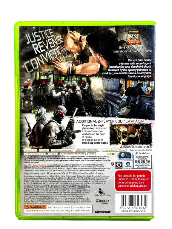 Tom Clancy's Splinter Cell Conviction (Xbox 360)