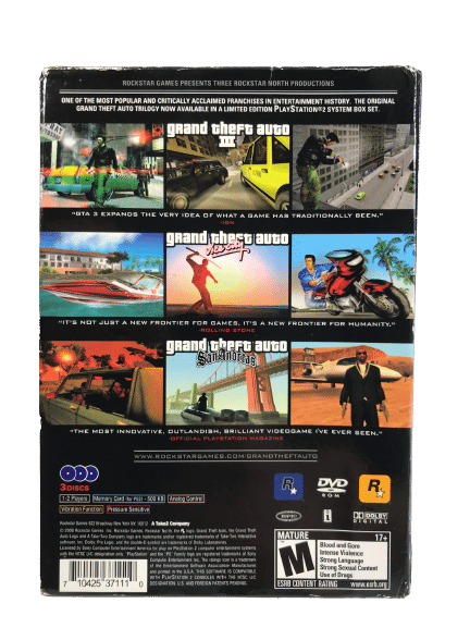 THE GRAND THEFT AUTO TRILOGY for SONY PlayStation 2 (PS2)