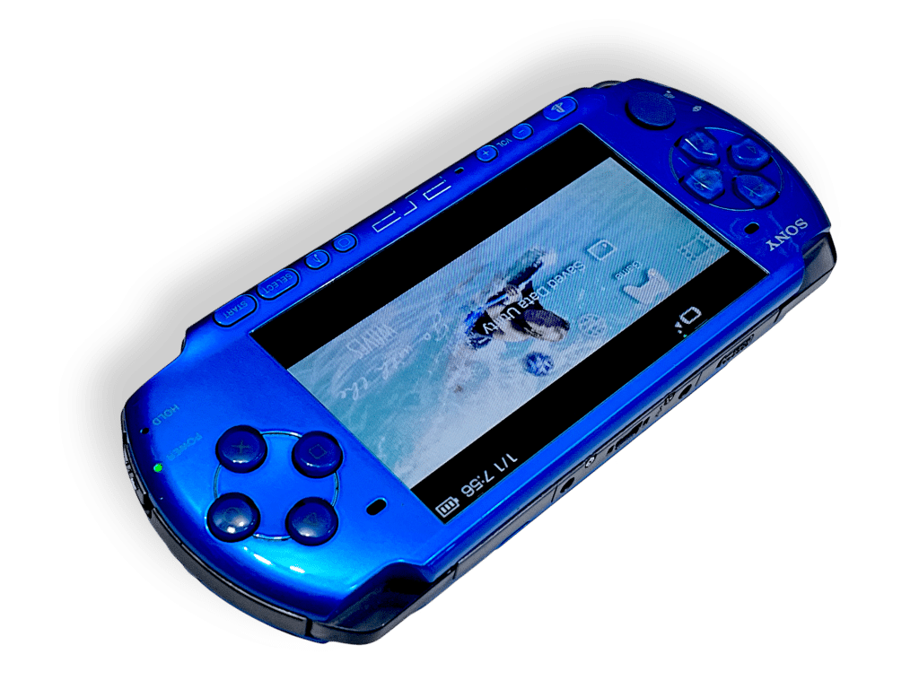 PSP Slim 3002 METALLIC BLUE + Charger + Mem Card + Case READ DESCRIPTION - Image 6