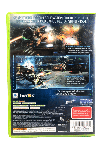 VANQUISH (XBox 360) *BOXED VENTICULAR EDITION* - Image 6