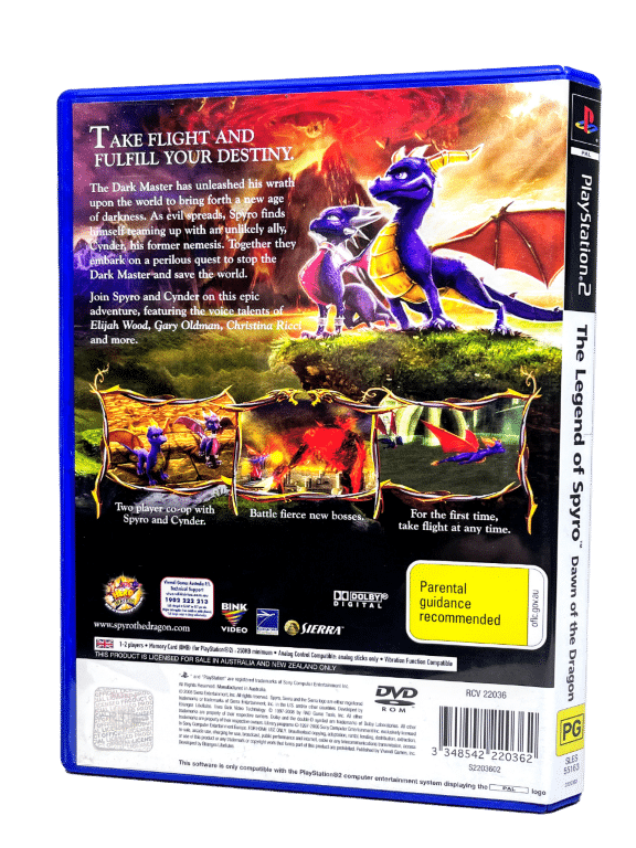 SPYRO DAWN OF THE DRAGON PS2 game