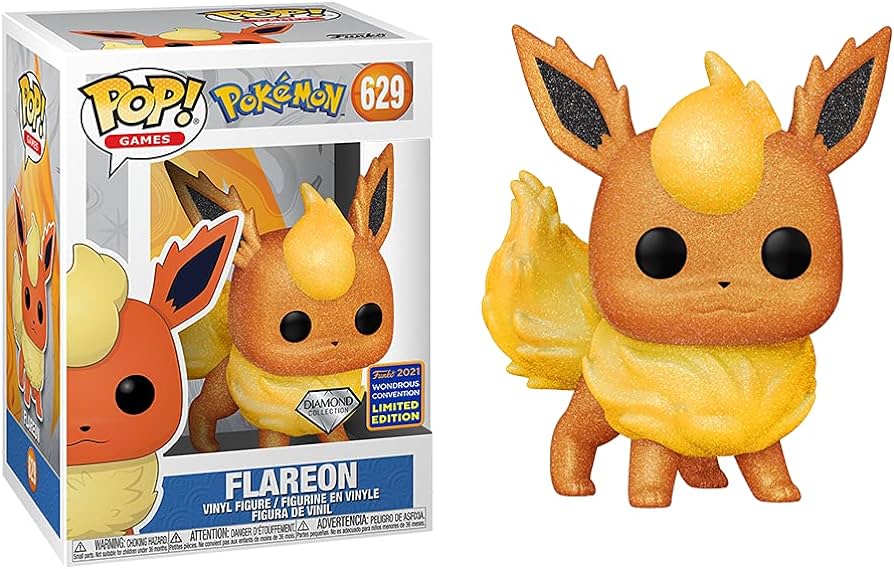 Funko Pop! Pokemon: Flareon (2021 WonderCon) (Diamond Glitter)