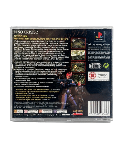 DINO CRISIS 2 (PS1) *MINT COMPLETE* - Image 2