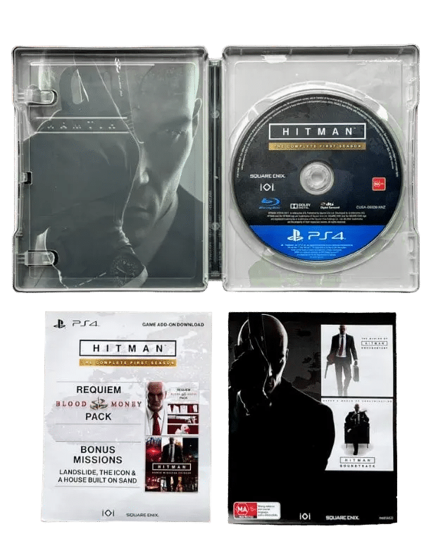 HITMAN THE COMPLETE SEASON PS4 GAME STEEL CASE EDITION