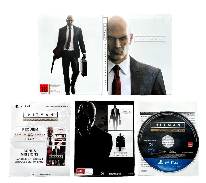 HITMAN THE COMPLETE SEASON PS4 GAME STEEL CASE EDITION