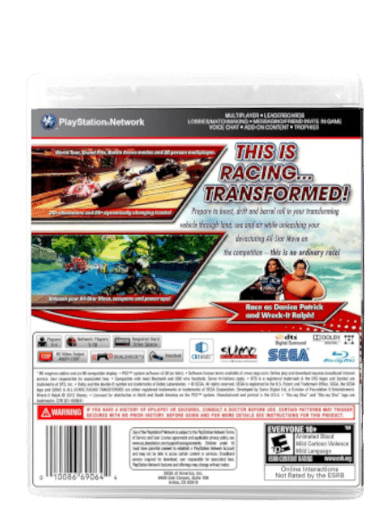 SONIC & All Stars Racing Transformed (PS3)