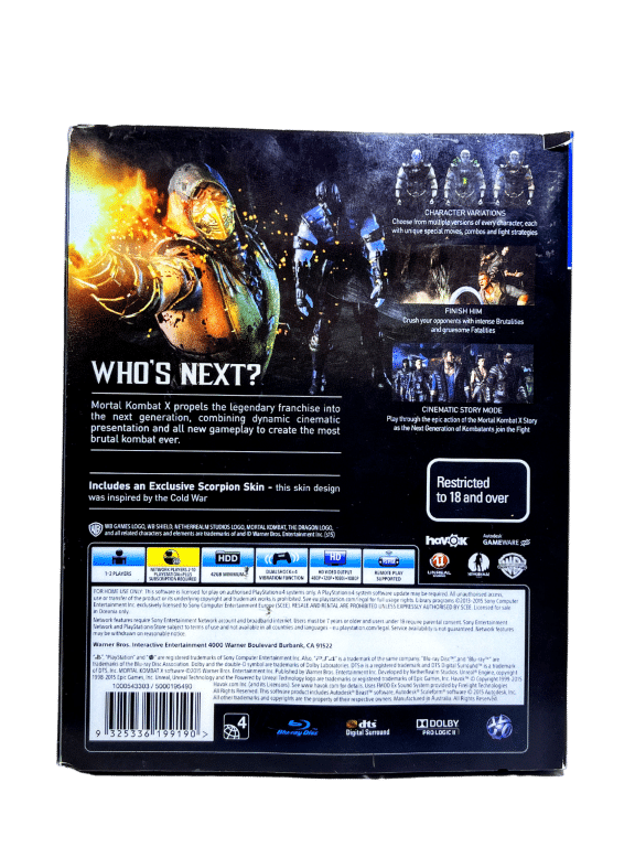 MORTAL KOMBAT X (PS4) *STEEL COLLECTOR'S EDITION*