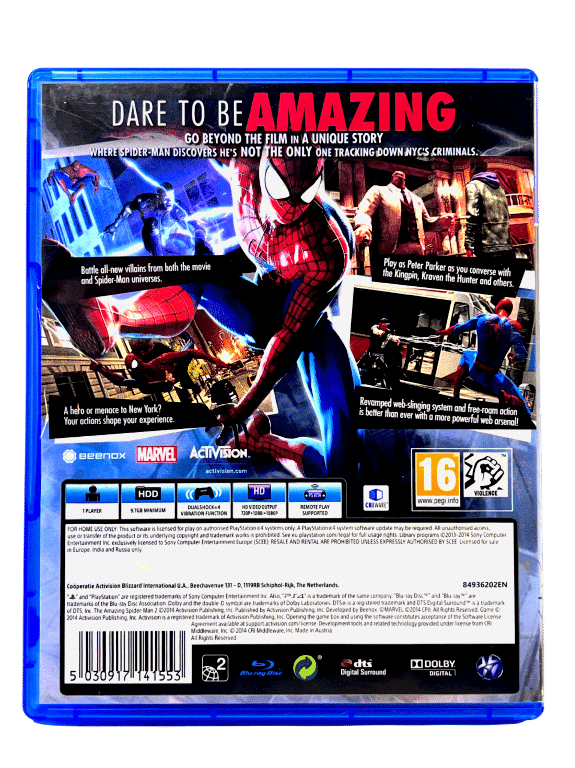 The Amazing Spider-Man (PS4) *MINT COMPLETE* Appleby Games