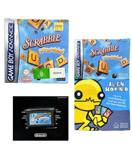 SCRABBLE SCRAMBLE (Game Boy Advance) *MINT COMPLETE*