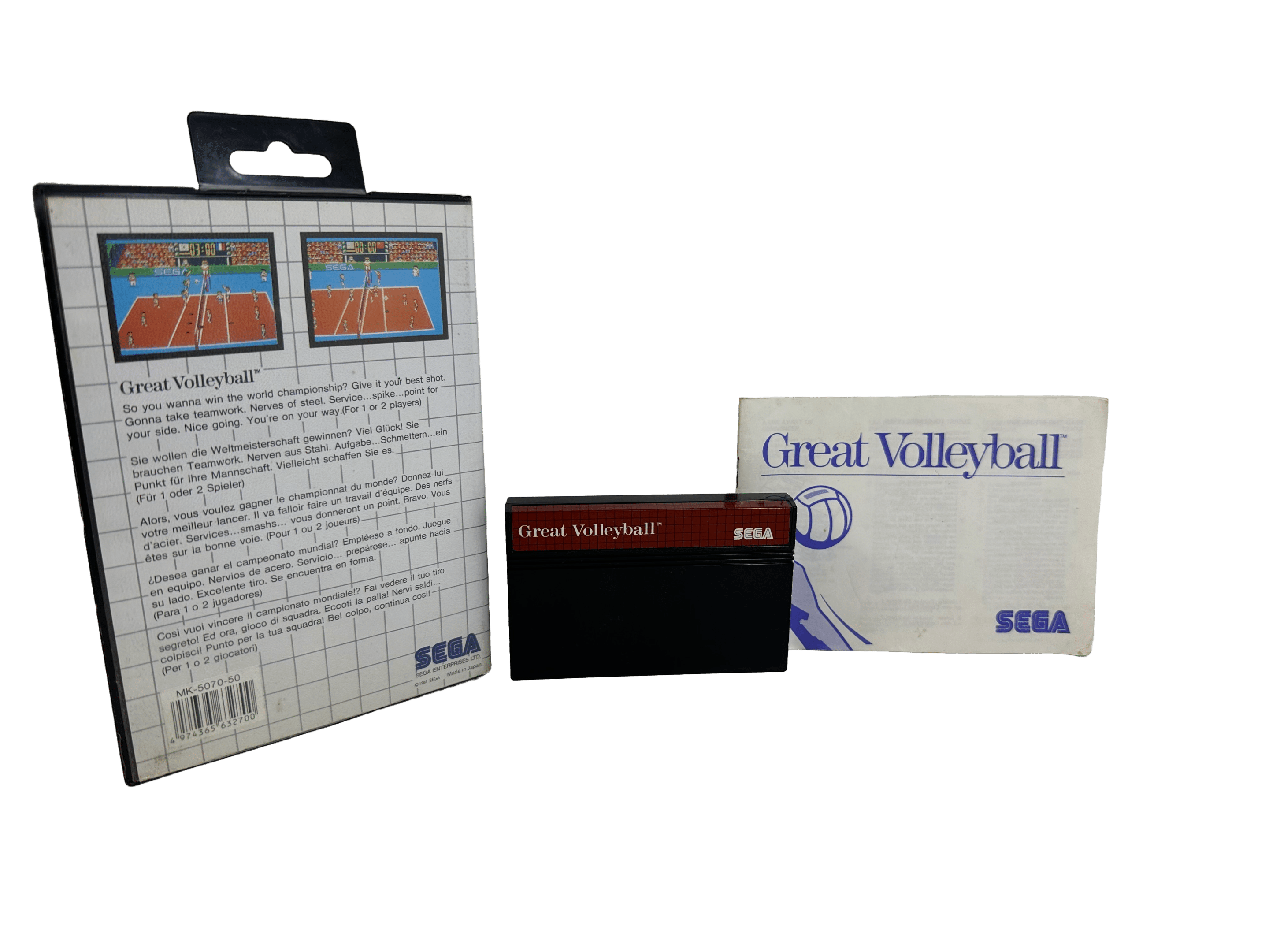 Great Volleyball The Mega Cartridge (Sega Master System) *COMPLETE* - Image 2