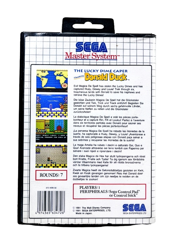 The Lucky Dime Caper Featuring Donald Duck (Sega Master System)