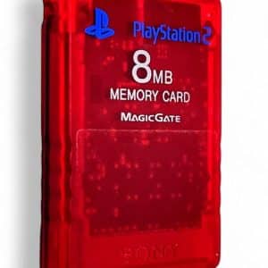 SONY PS2 Memory Card TRANSLUCENT RED
