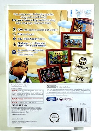 Mensa Academy (Wii) *MINT COMPLETE* - Image 2