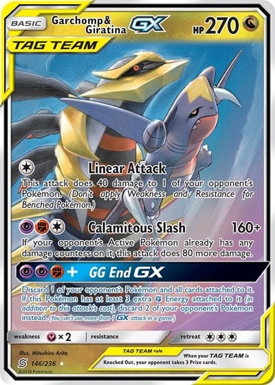 Pokemon Unified Minds - Garchomp & Giratina GX (Tag Team - Ultra rare) 146/236
