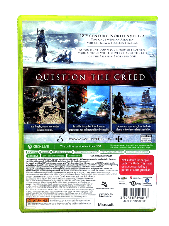 Assassin's Creed ROGUE (XBox 360)