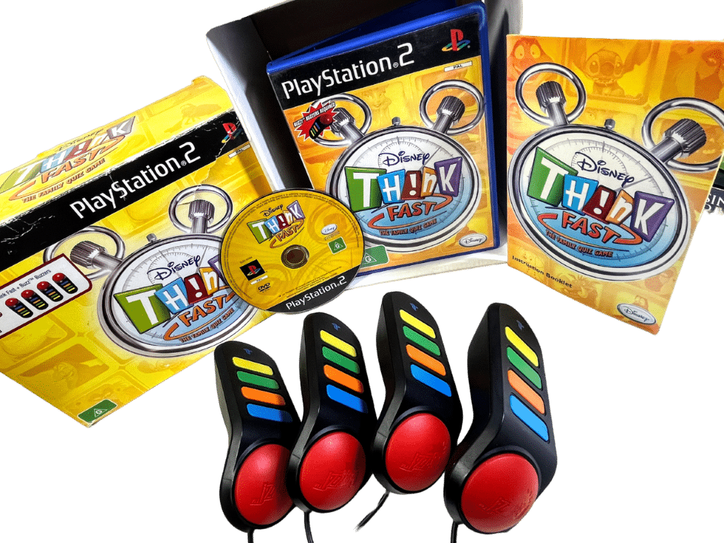 Buzz JUNIOR Disney Think Fast (PS2) *BUZZERS + GAME SET! - Image 2