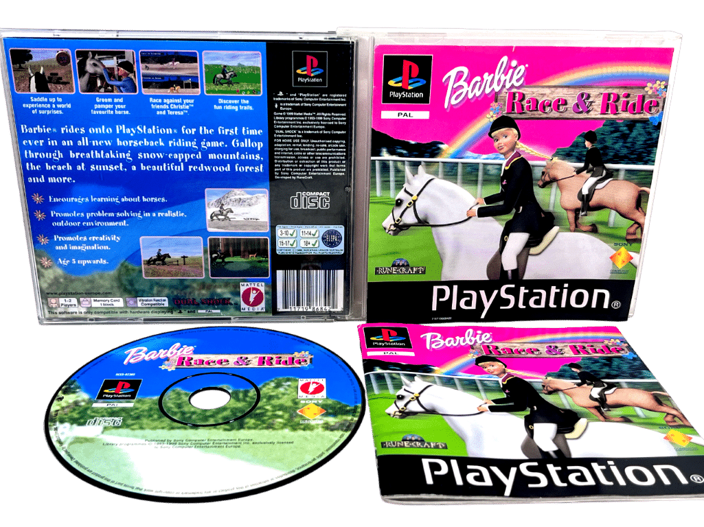 Ps3 Barbie Horse Racing BARBIE Race Ride (PS1) *INCLUDES MANUAL