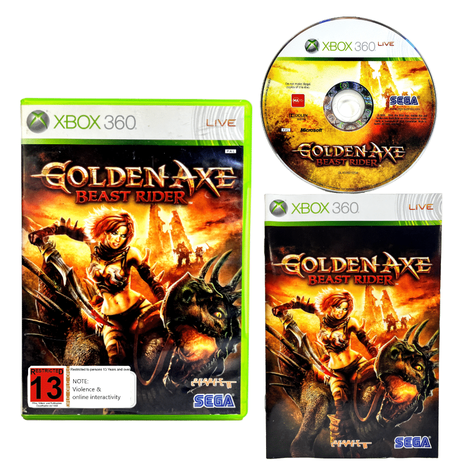 GOLDEN AXE Beast Rider (Xbox 360) *MINT COMPLETE* Appleby Games