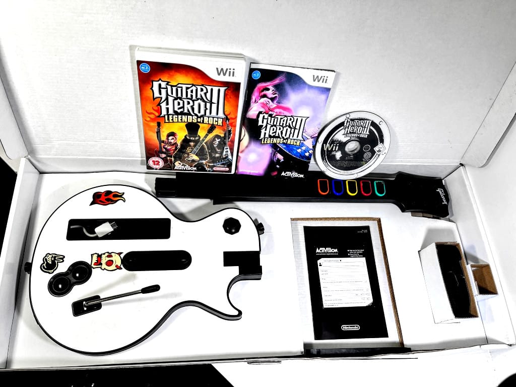 Xbox 360 Guitar Hero Legends Of Rock Wii Guitar Hero III Legends