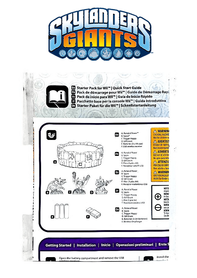 Official Skylanders Giants Instruction Manual for Playing Portal of Power - NEW SEALED