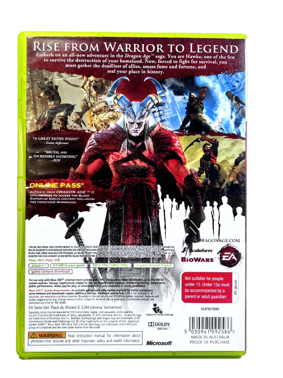 DRAGON AGE II XBox 360