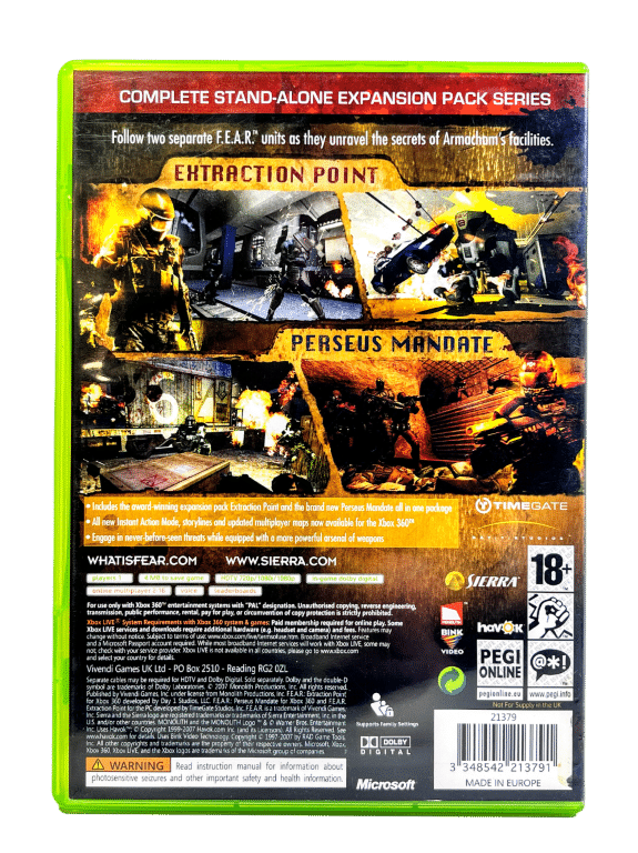 F.E.A.R. FILES (FEAR FILES) XBox 360