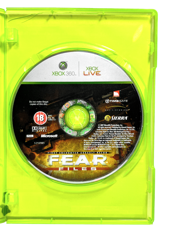 F.E.A.R. FILES (FEAR FILES) XBox 360