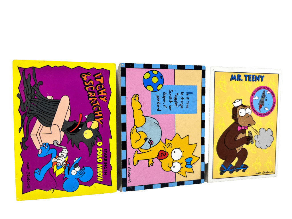 THREE (3) x Rare 1994 SIMPSONS Skybox Cards (CHASE CARD INCLUDED)