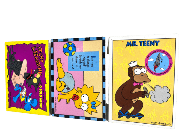 THREE (3) x Rare 1994 SIMPSONS Skybox Cards (CHASE CARD INCLUDED)