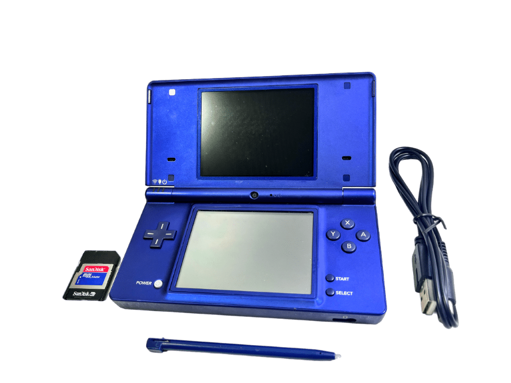 Nintendo DSi + Charger + Stylus + SD Memory Card