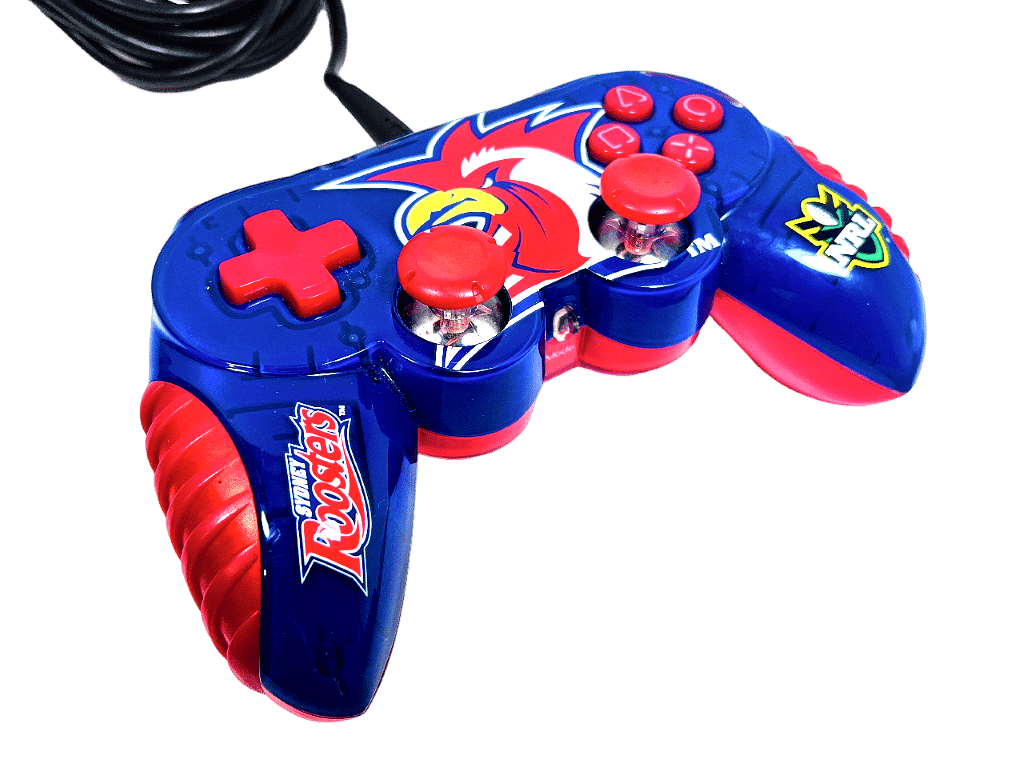 Limited NRL Rugby League Live Easter Suburbs Roosters (Brad Fittler) Limited Edition PS2 Controller for use with SONY PlayStation 2