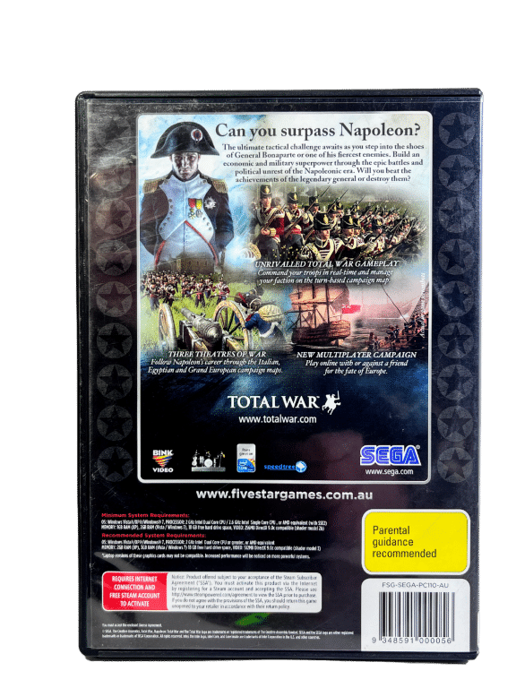 FiveStar Games Presents: NAPOLEON TOTAL WAR (PC) *MINT COMPLETE* - Image 2