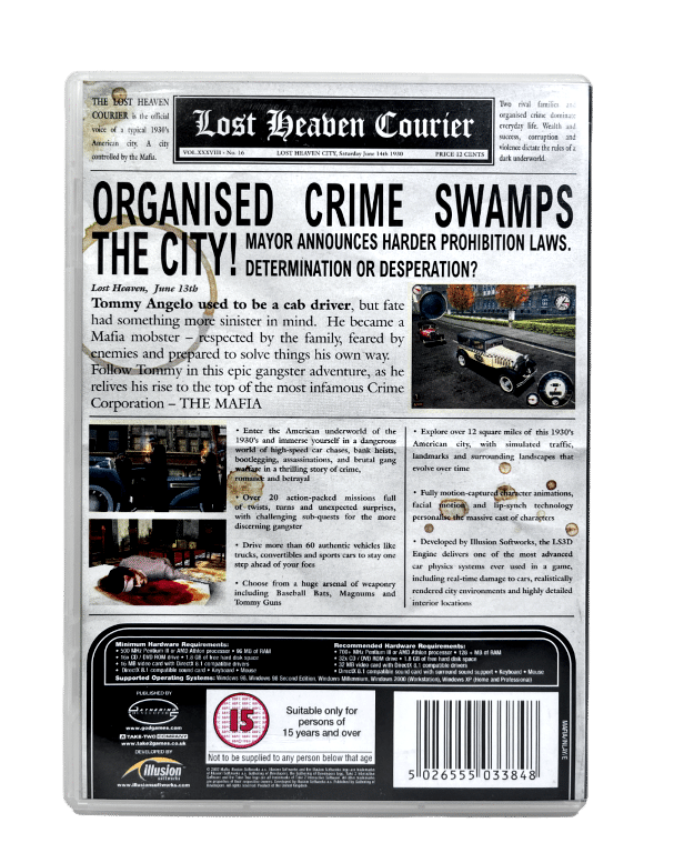 MAFIA The Original Game (PC) *MINT COLLECTOR'S* Appleby Games