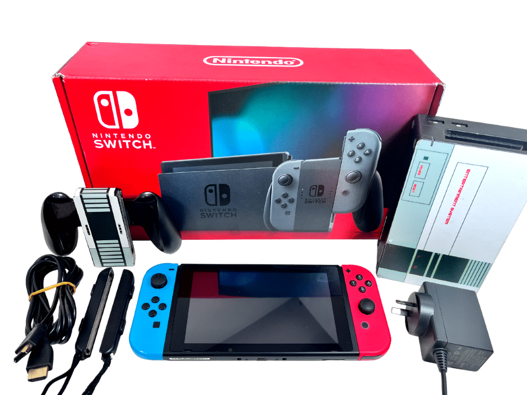 Nintendo Switch Console (V2 NEON RED BLUE) *COMPLETE BOX SET