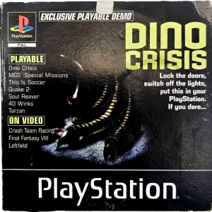 DINO CRISIS Exclusive Pre-Release Playable PS1 Demo Disc