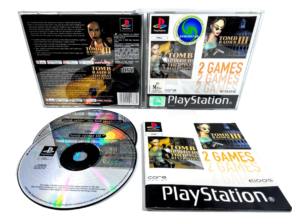 Tomb Raider III + Tomb Raider the Last Revelation (PS1 BOX SET)