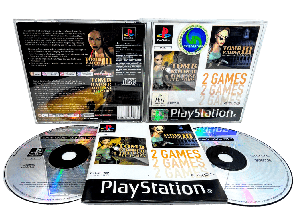 Tomb Raider III + Tomb Raider the Last Revelation (PS1 BOX SET)