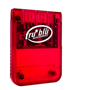 Tru Blu PlayStation Memory Card (PS1) Translucent Red