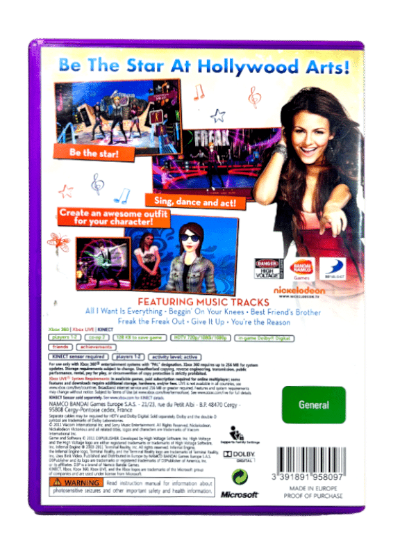 DANCE! Victorious: Time to Shine (Xbox 360 Kinect) *MINT COMPLETE* - Image 5