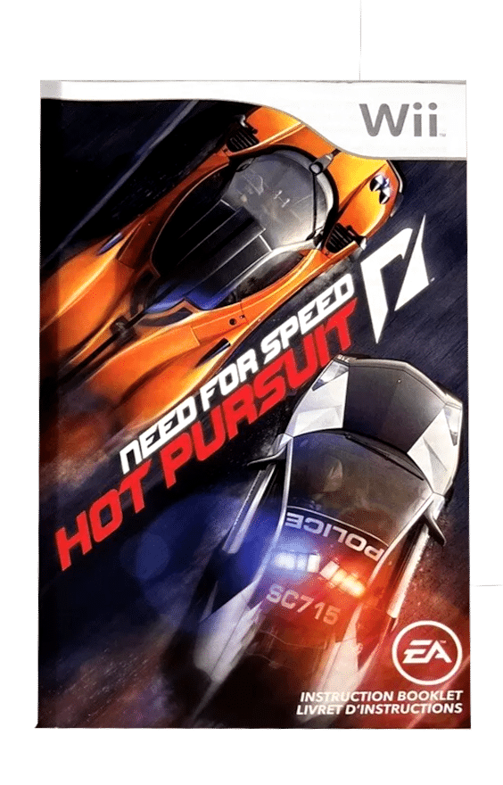 Need for Speed Hot PURSUIT Nintendo Wii GAME MANUAL