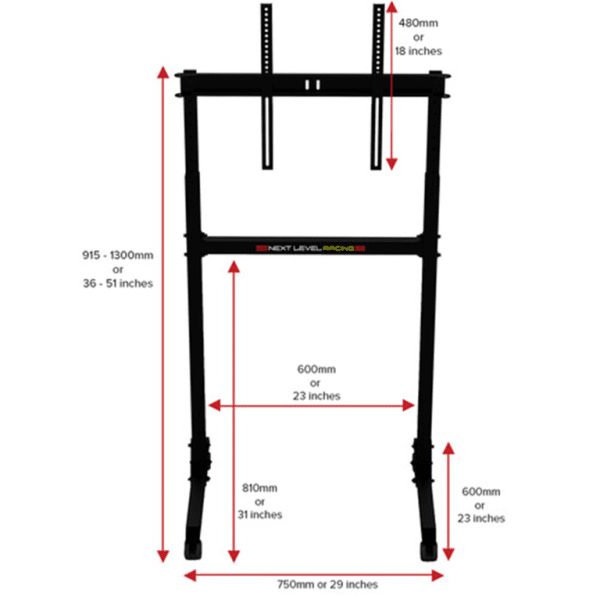 NEXT LEVEL RACING FREE STANDING SINGLE MONITOR STAND - Image 4