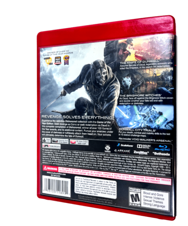Dishonored GOTY Edition (PS3 MINT COMPLETE) *GENUINE RED CASE* - Image 3
