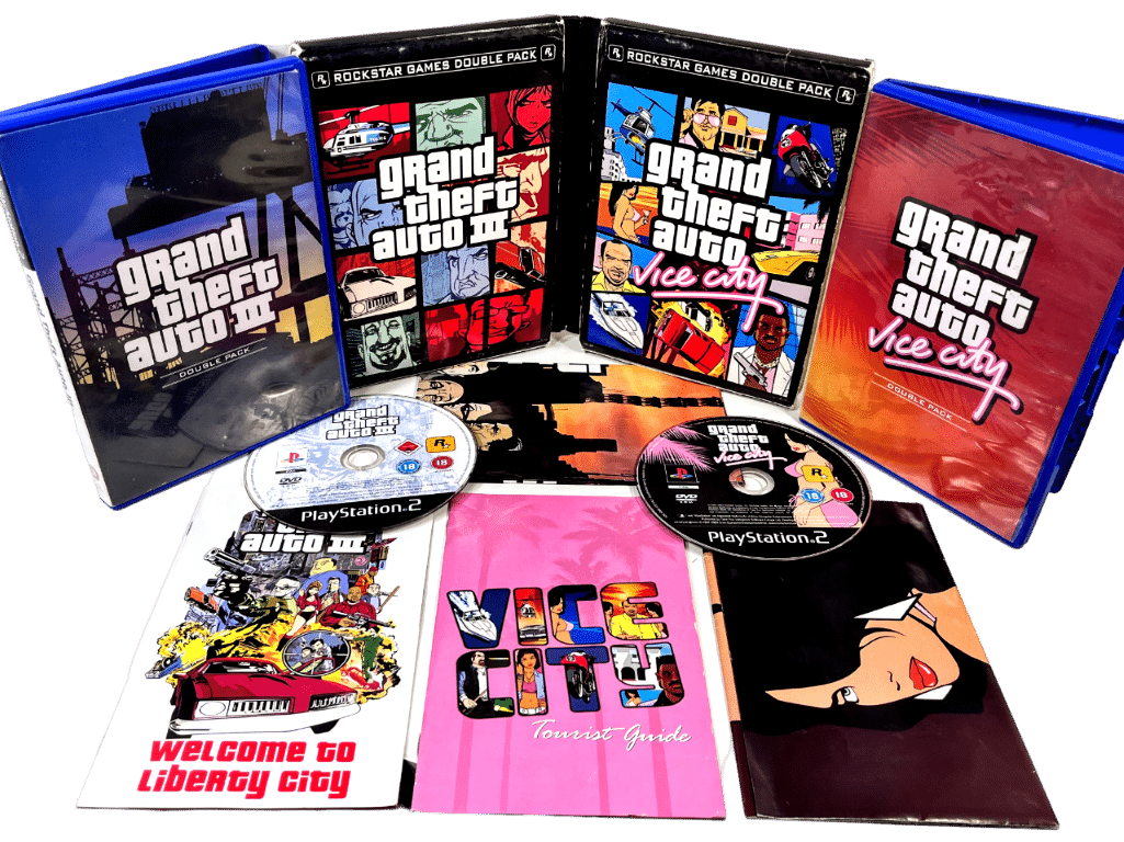 Grand Theft Auto III + GTA Vice City (PS2) *ROCKSTAR GAMES BOX SET*
