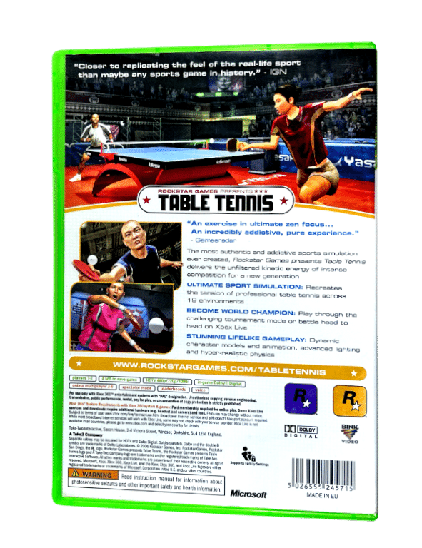 Rockstar Games presents Table Tennis (Xbox 360)
