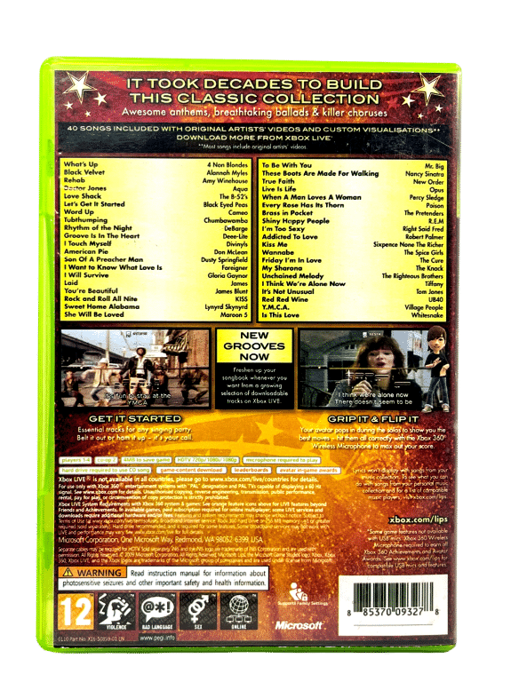 LIPS PARTY CLASSICS Xbox 360 game