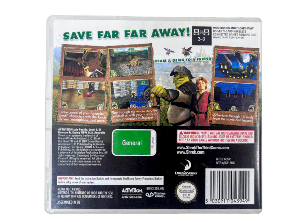 SHREK The Third (Nintendo DS) *GOOD CONDITION, NO MANUAL* - Image 3