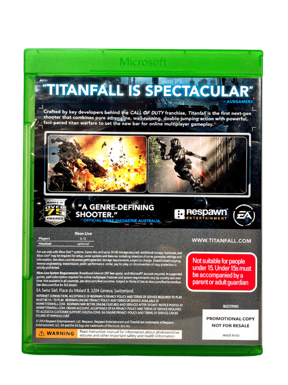 Titanfall (XBox One) *RARE COLLECTOR'S PRE-RELEASE*
