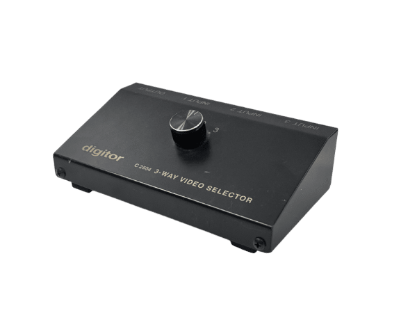 Digitor 3 Way Video Switch Box - AV Switch - Metal Case - Model C2504