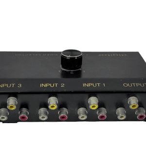 Digitor 3 Way Video Switch Box - AV Switch - Metal Case - Model C2504