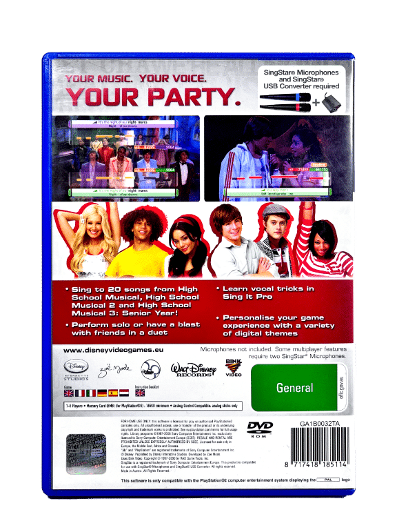 SingStar - Disney Sing It: High School Musical 3 (PS2)